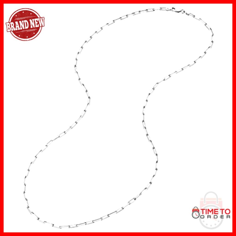 925 Sterling Silver 18K Gold Plated Paperclip Chain Necklace 16 Inches - Picture 2 of 7